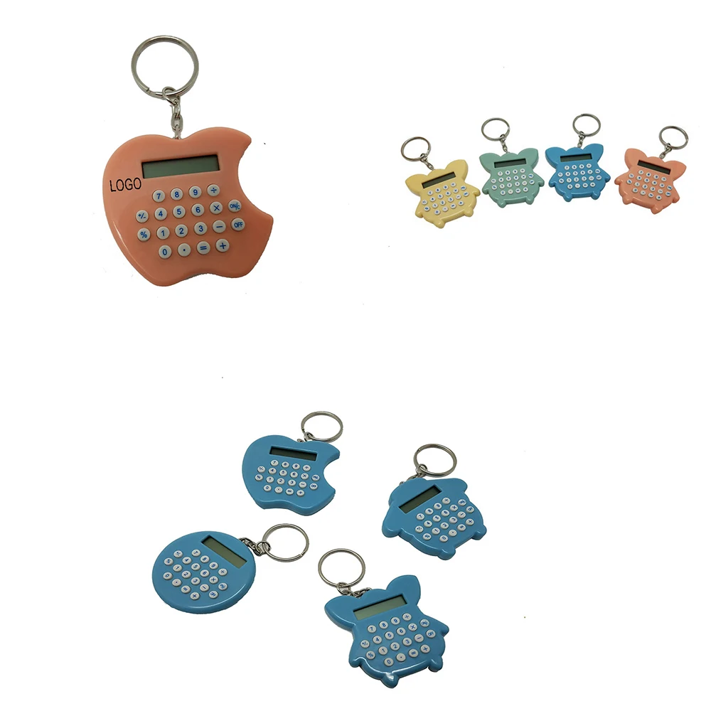 Key Chain with 4 Shapes Mini Calculator 1