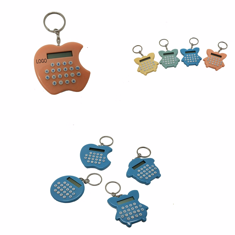 Key Chain with 4 Shapes Mini Calculator