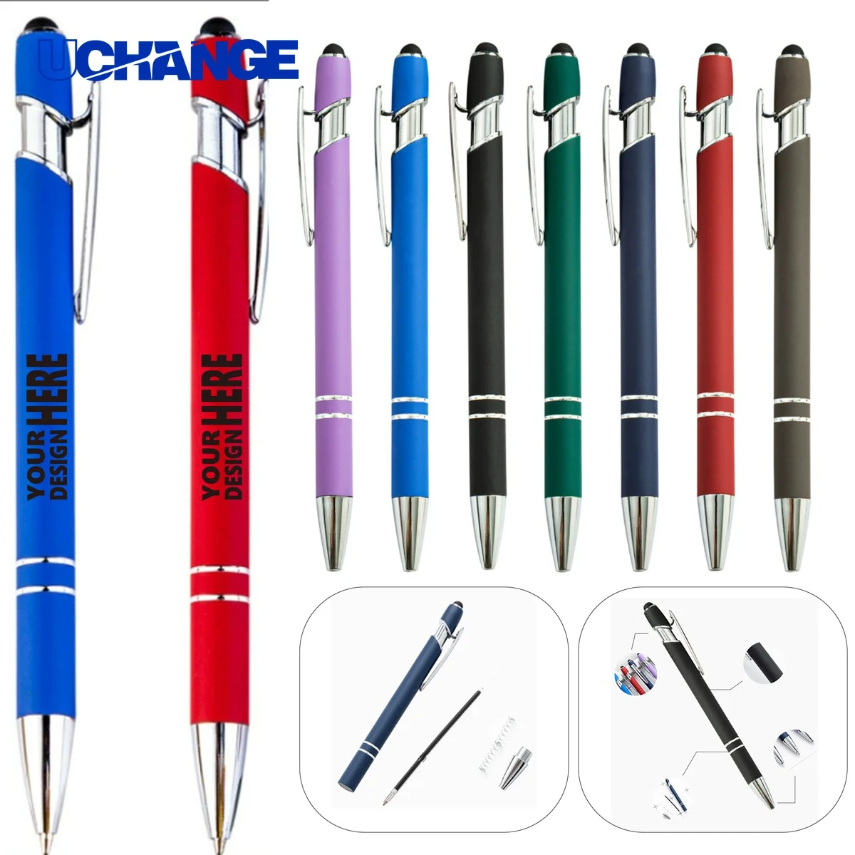 Metal Ballpoint Pen with Soft Stylus Tip 1