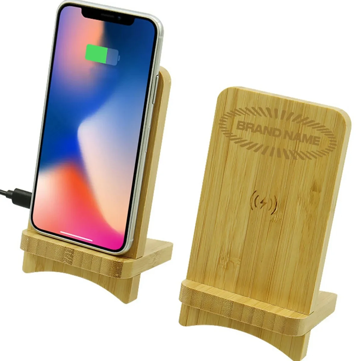 15W Bamboo Stand Wireless Charger 1