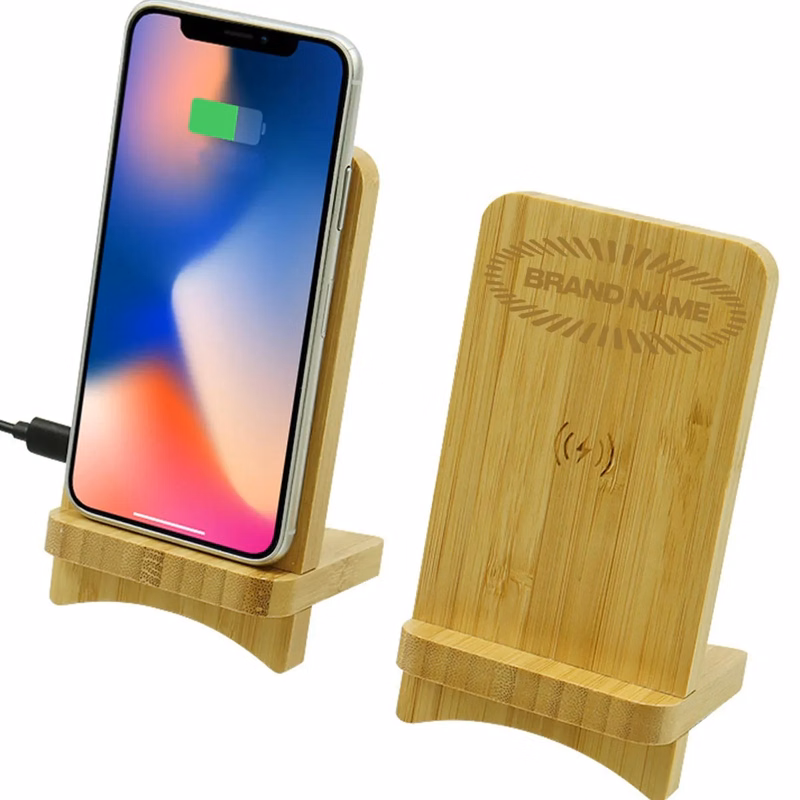 15W Bamboo Stand Wireless Charger