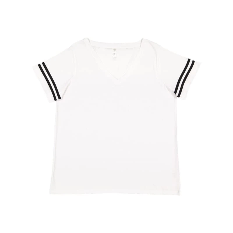 LAT Women's Curvy Collection Vintage Football T-Shirt - 3837 1