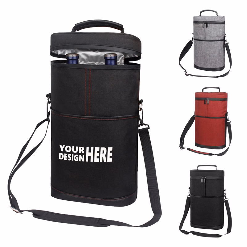 Handheld Round Insulated Wine Bag