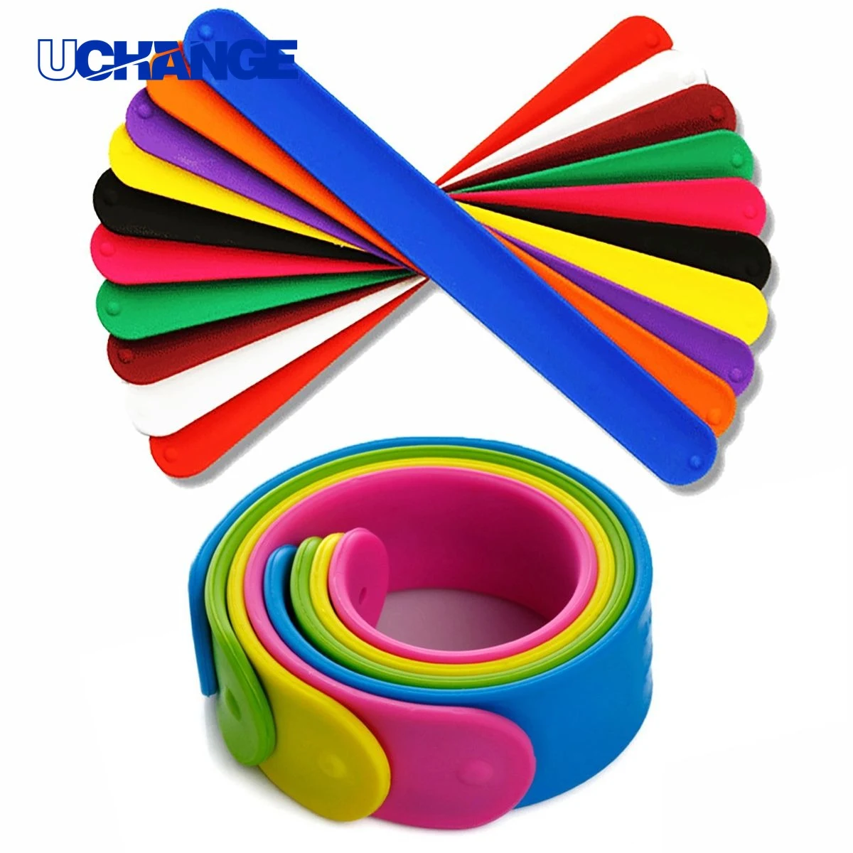 8 1/2" Silicone Slap Bracelet Wristband 1