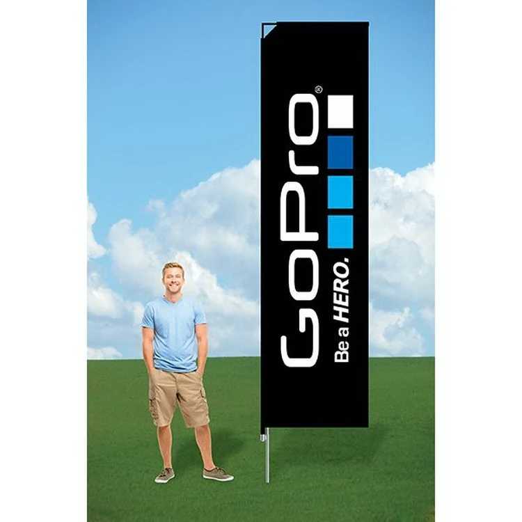 9ft Flutter Flags with Ground Stake-Double 1