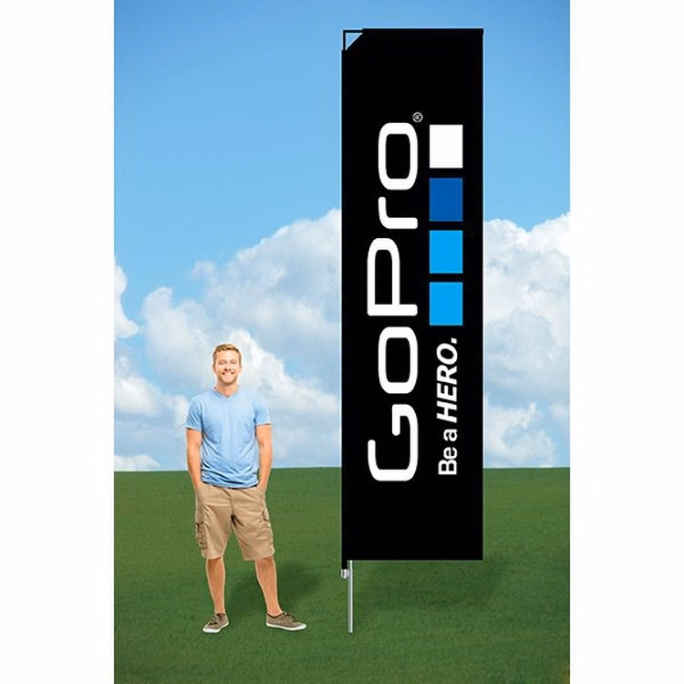 9ft Flutter Flags with Ground Stake-Double