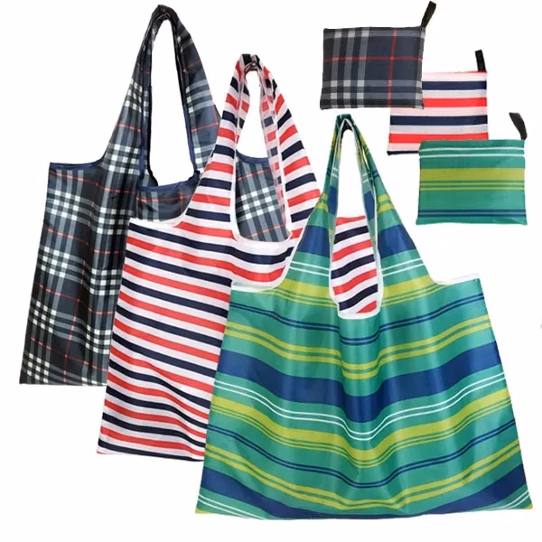 Full Color Jumbo Reusable Foldable Grocery Bags
