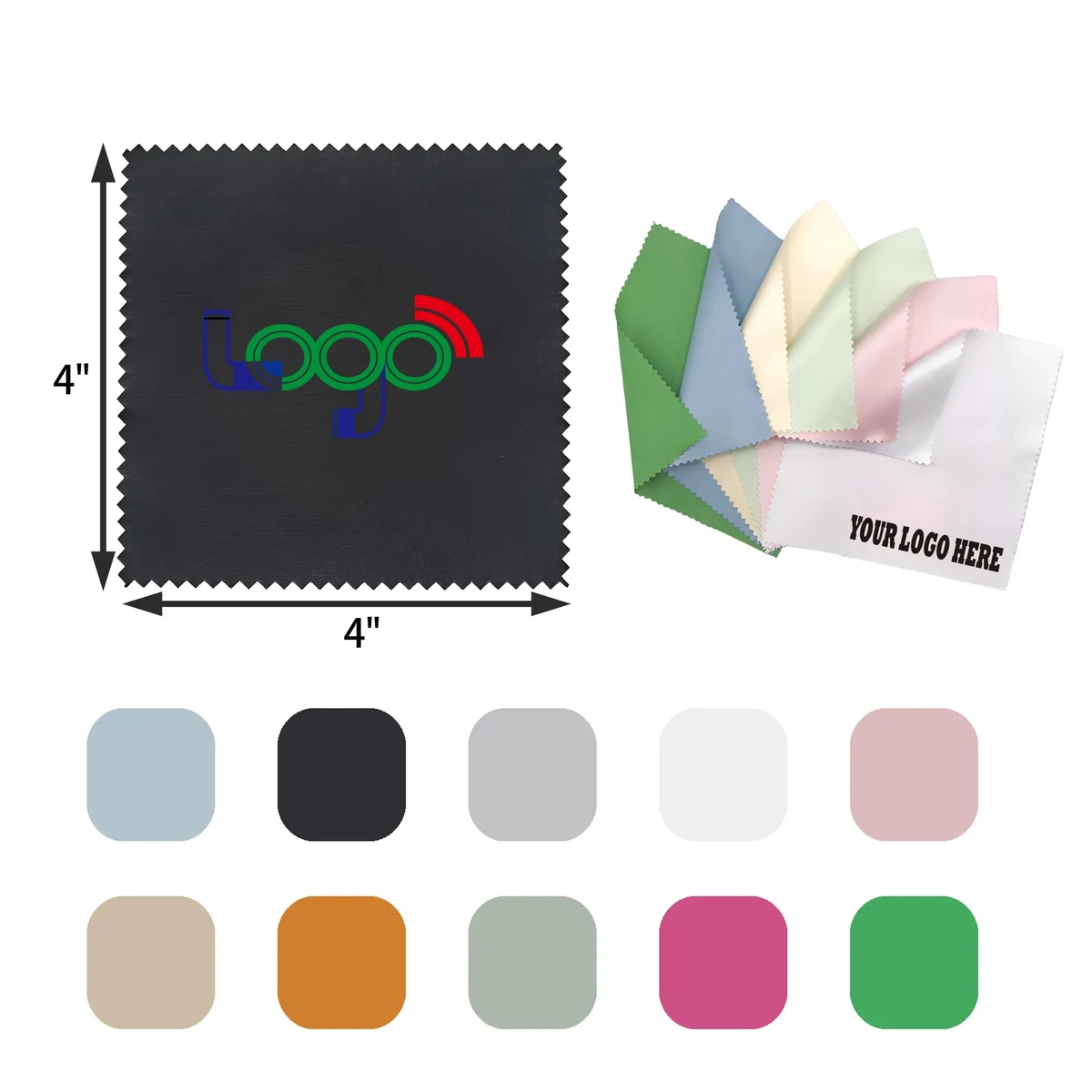 4"x4" Microfiber Glasses Cleaning Wipe 1