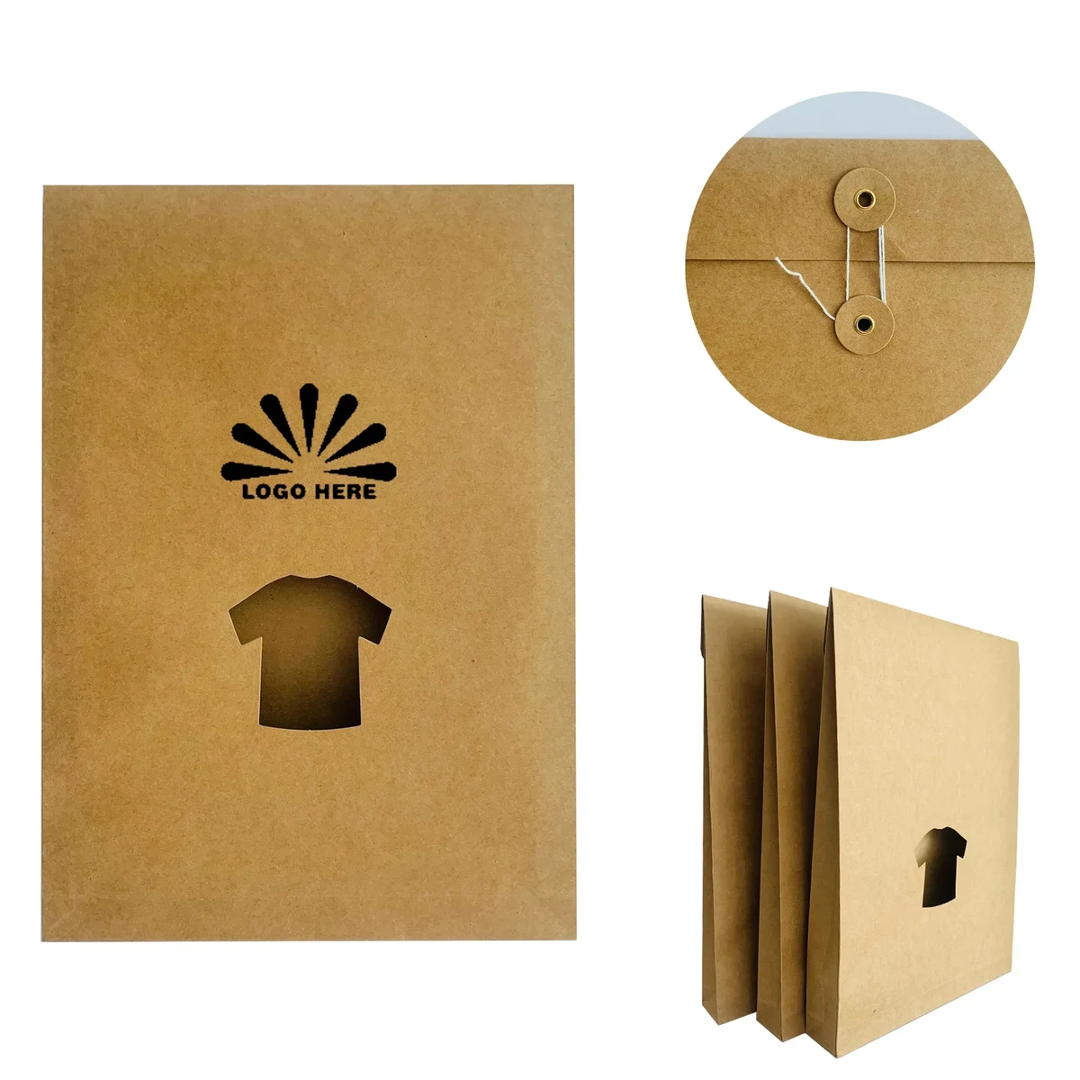 Kraft Paper Folder-Style Garment Packaging Bag 1