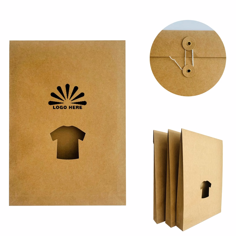 Kraft Paper Folder-Style Garment Packaging Bag