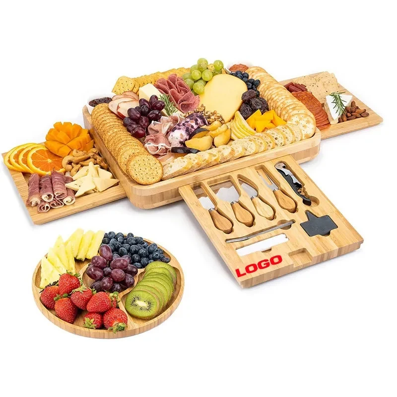 Bamboo Charcuterie Serving Board Set 1
