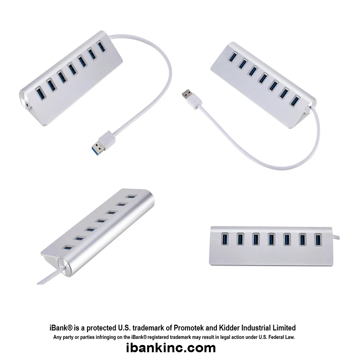 iBank ® 7 Port USB 3.0 Premium Aluminum Hub 1