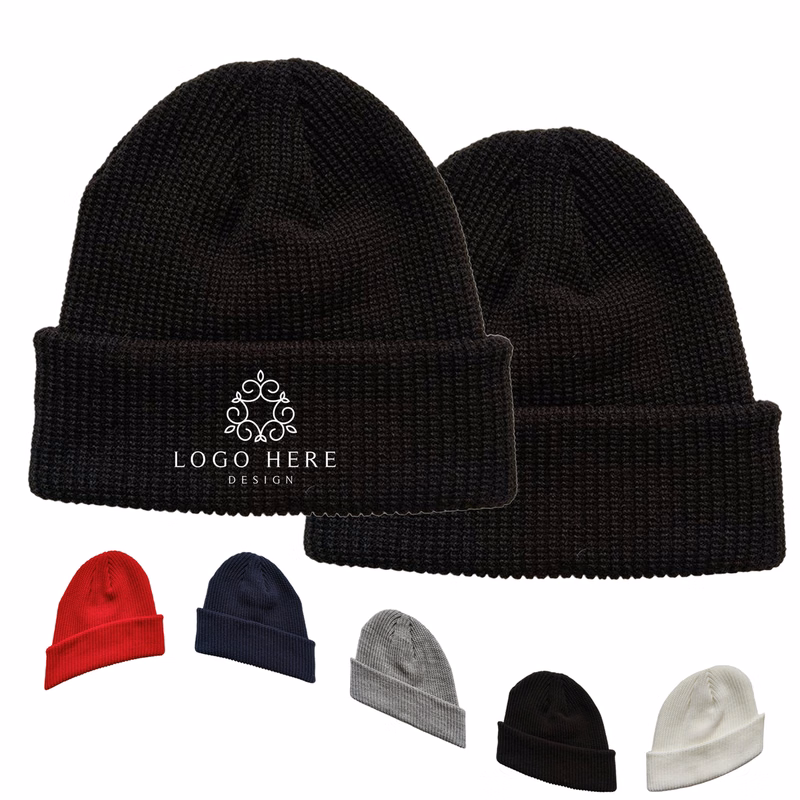 Thermal Waffle Knit Cuffed Beanie Cap