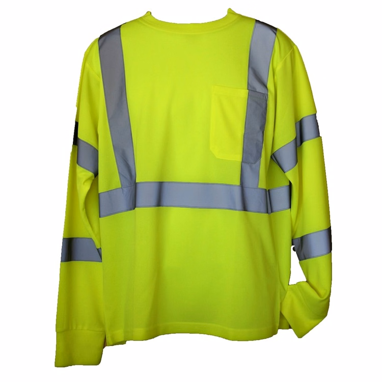 Safety T Shirt Hi-Viz Yellow Long Sleeve