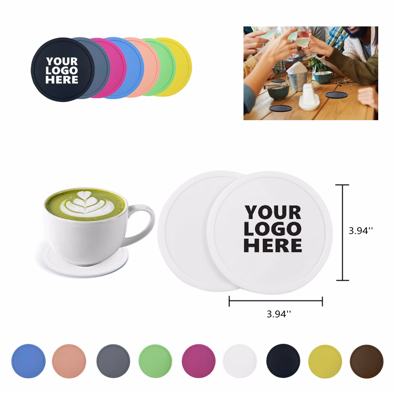 Heat Resistant Round Silicone Coasters MOQ 50