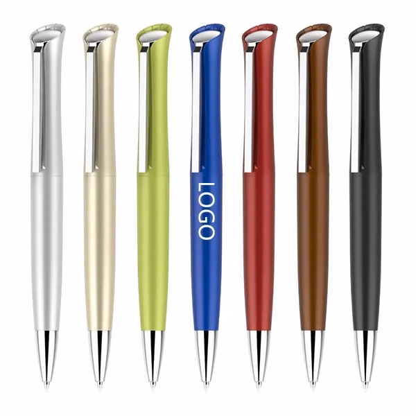 Ballpoint pen with metal clip