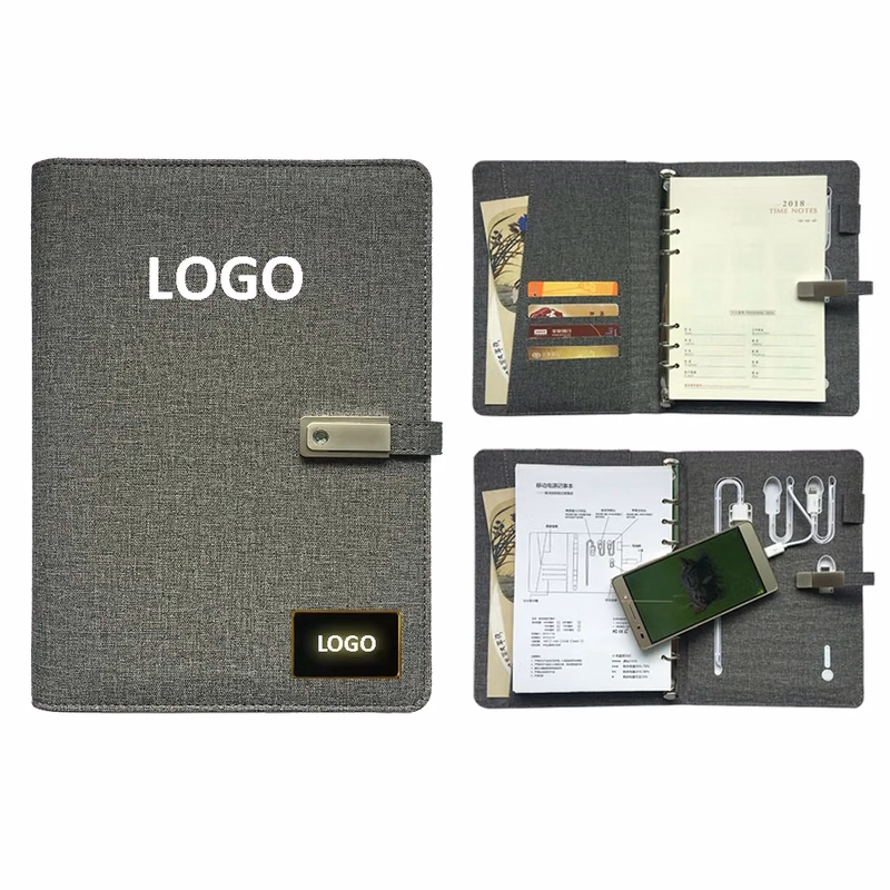 Notebook With 8000mAh Power Bank and 16GB USB Flash Driver