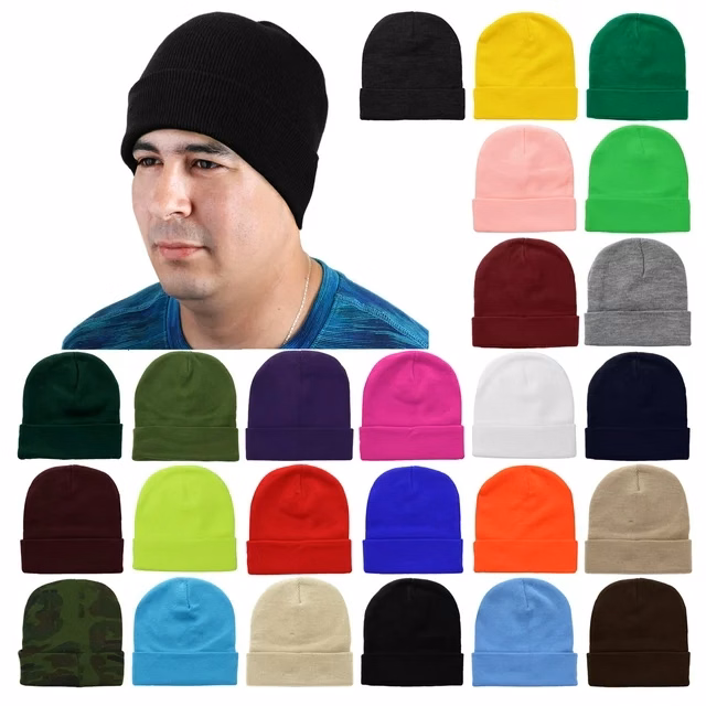 Jersey Knit Beanie with Cuff