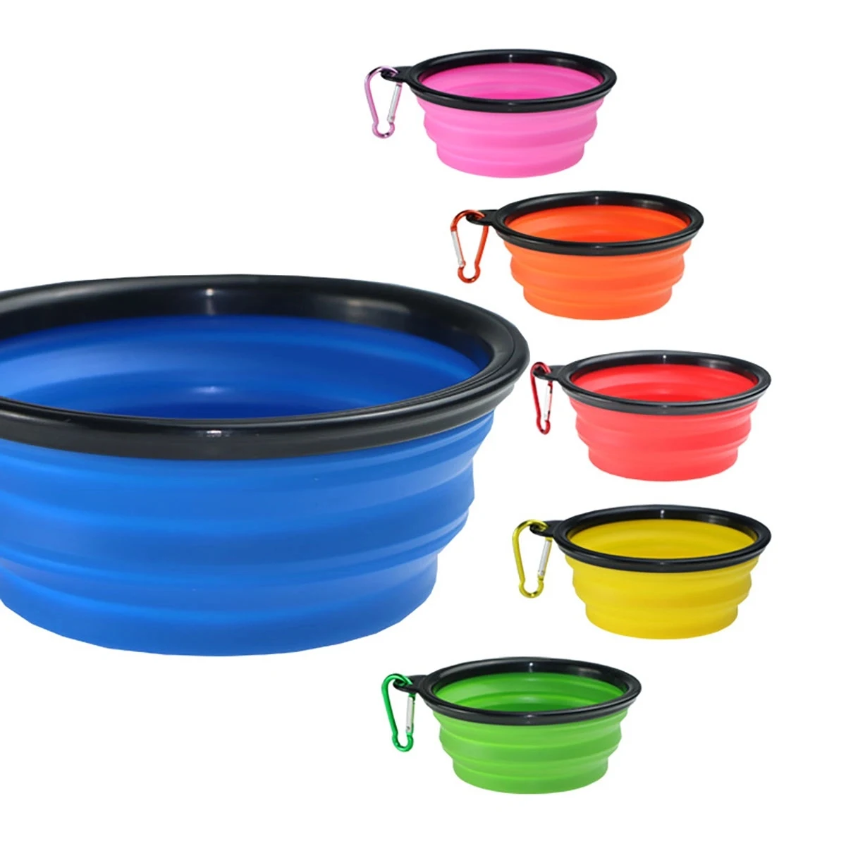 34Oz Pet Folding Bowl With Carabiner Clip 1