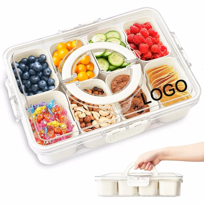 Portable Snackle Box Container Veggie Serving Tray