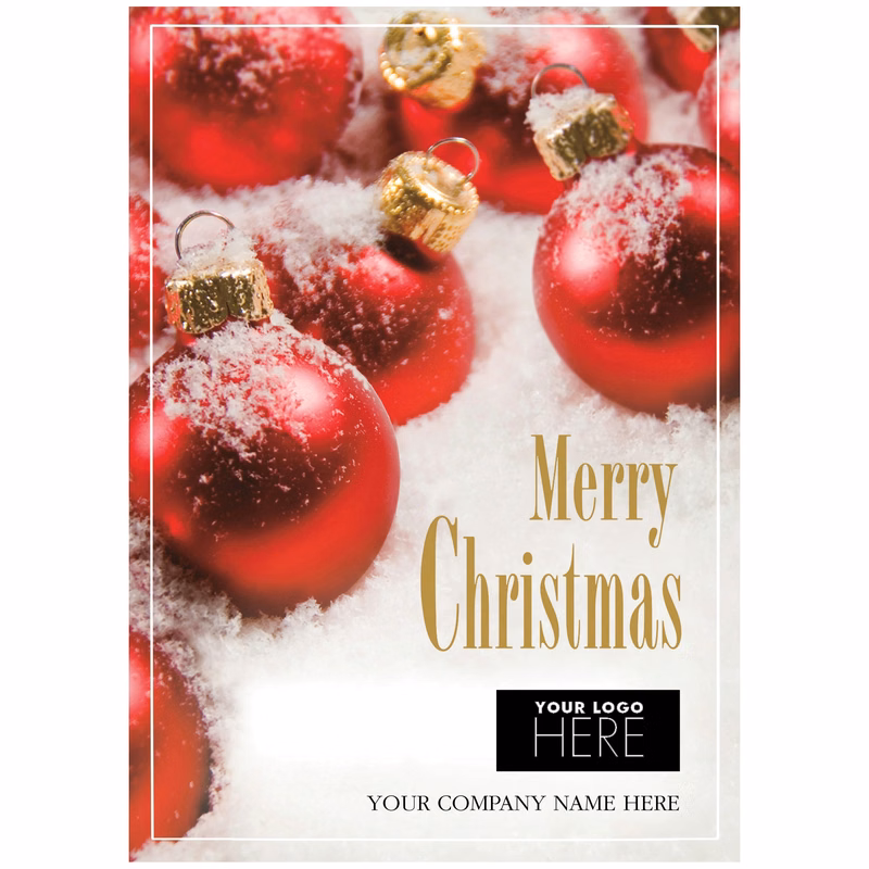 Crimson All Over Christmas Logo Cards