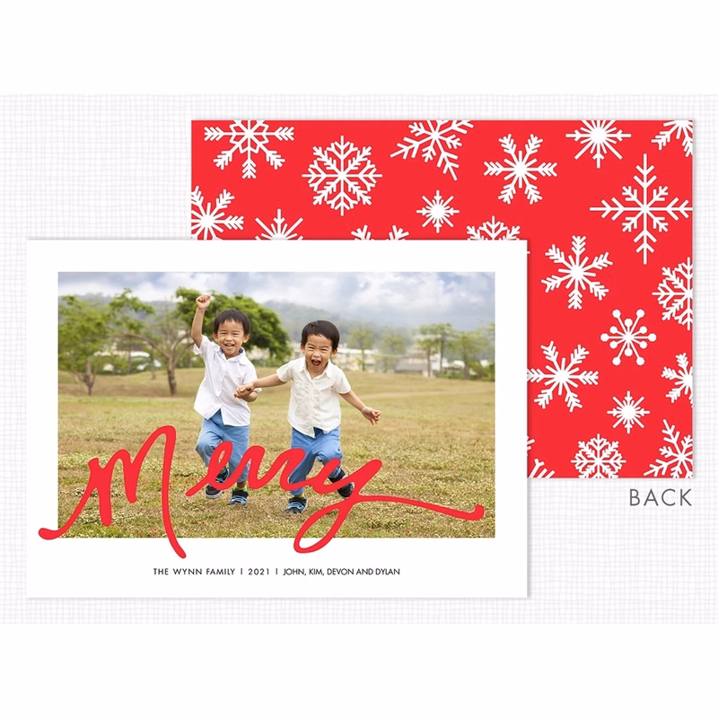 Merry Flat Holiday Photo Card