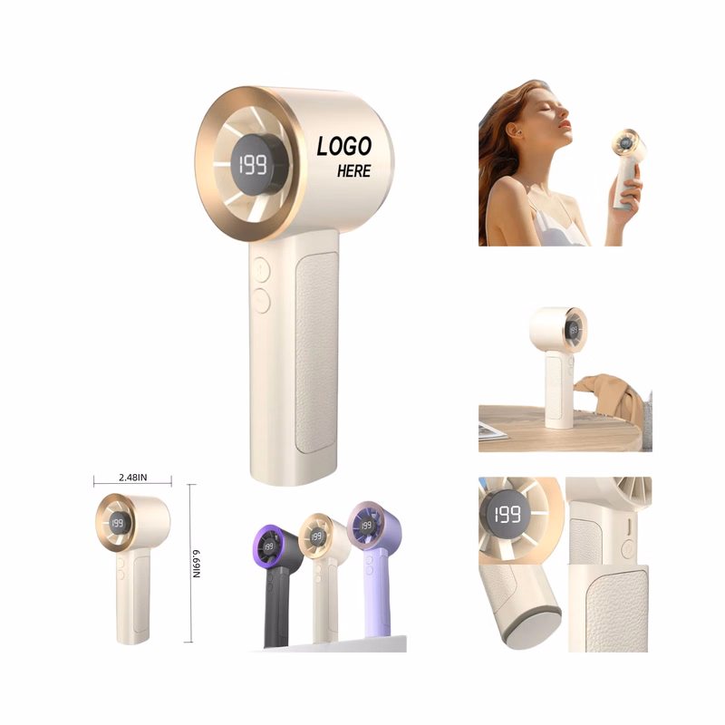 Handheld Digital Display Mini Fan