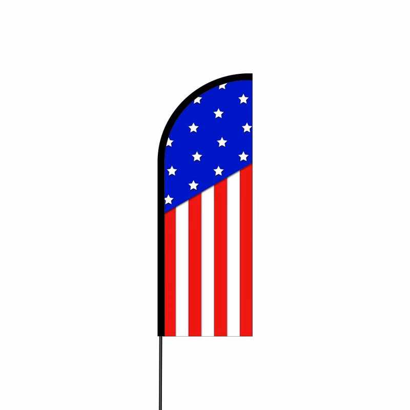 American Flag Kit Hardware 14' Feet Feather Flag Sign Outdoor Banner
