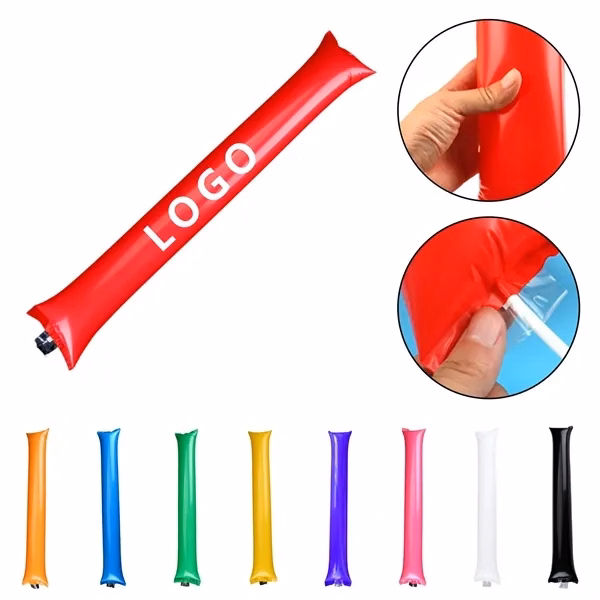 Custom Inflatable PE Cheering Stick with Reflective Surface — Event Novelty Giveaway