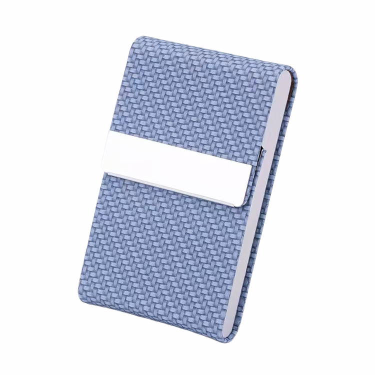 Woven PU Leather Business Card Holder