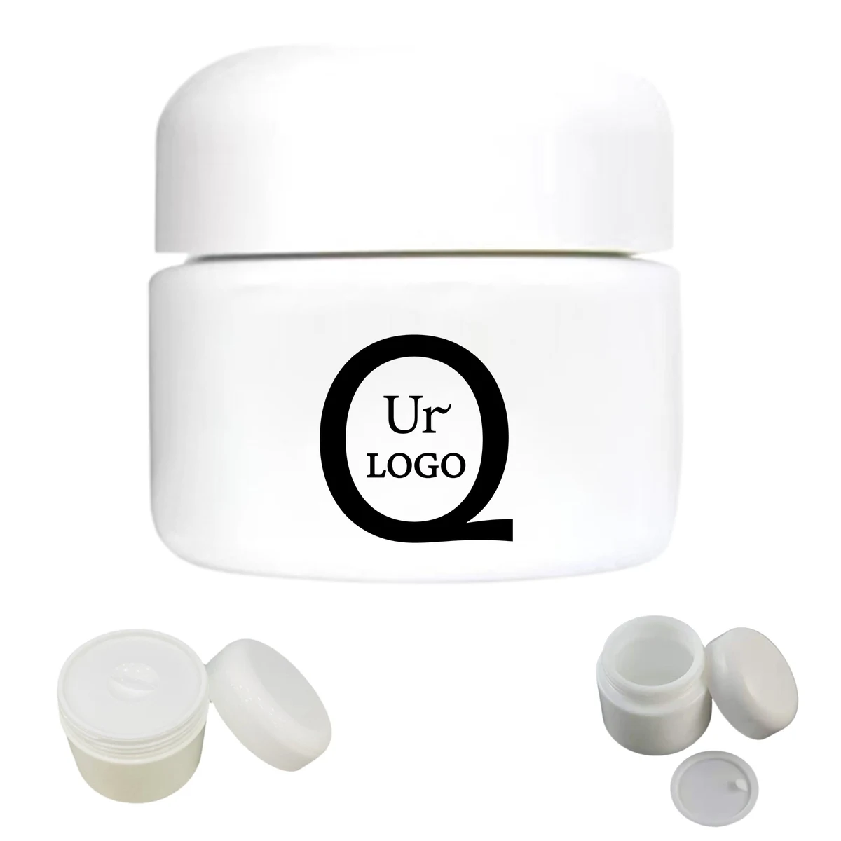 3.4Oz White Plastic Lotion Cream Jar Dispensers 1