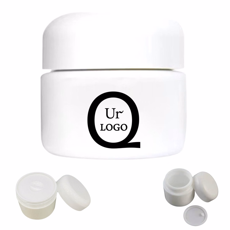 3.4Oz White Plastic Lotion Cream Jar Dispensers