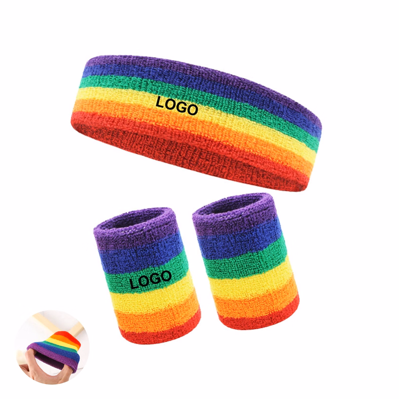 Rainbow Wristband & Headband Set (direct import)