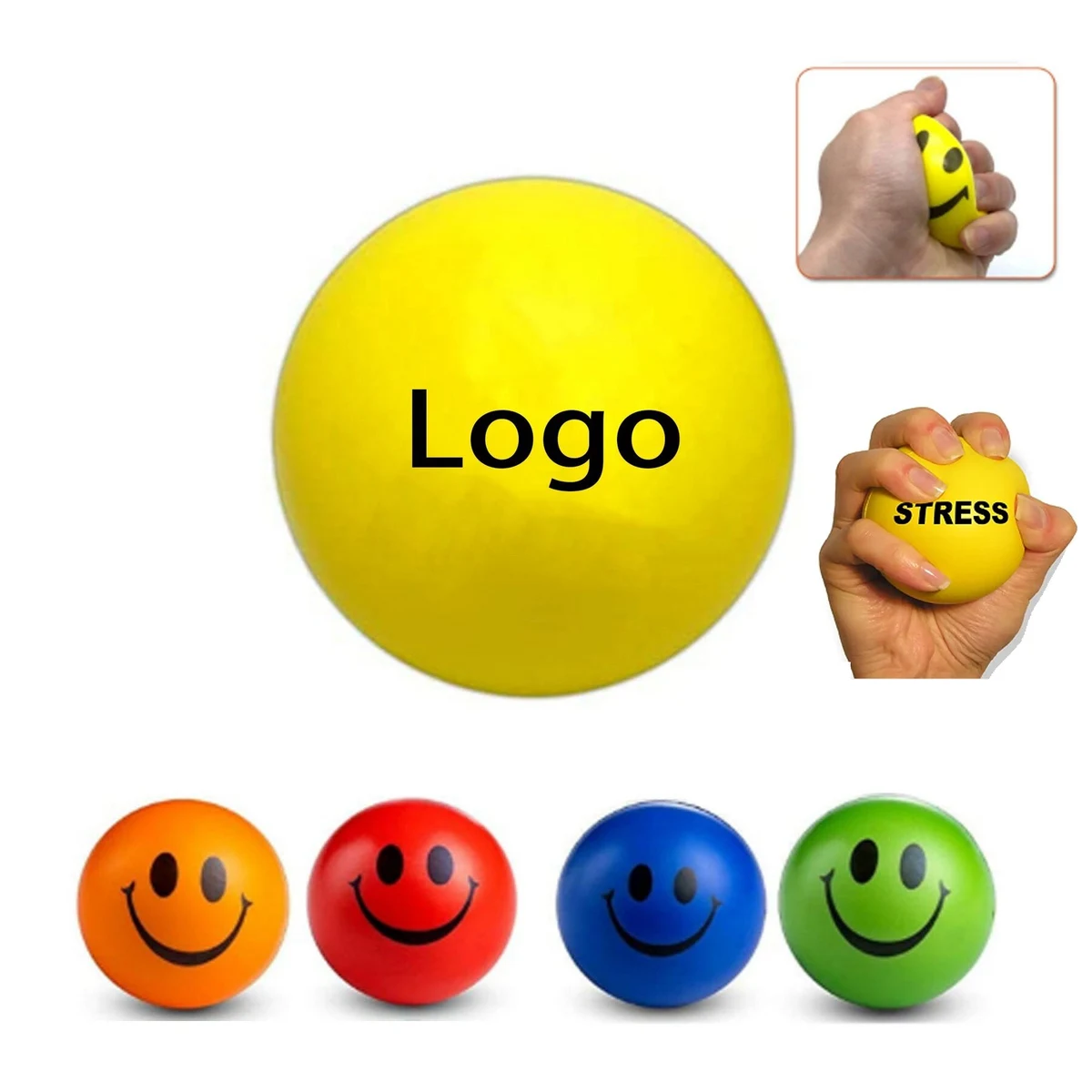 2.5" Pu Smile Stress Ball 1