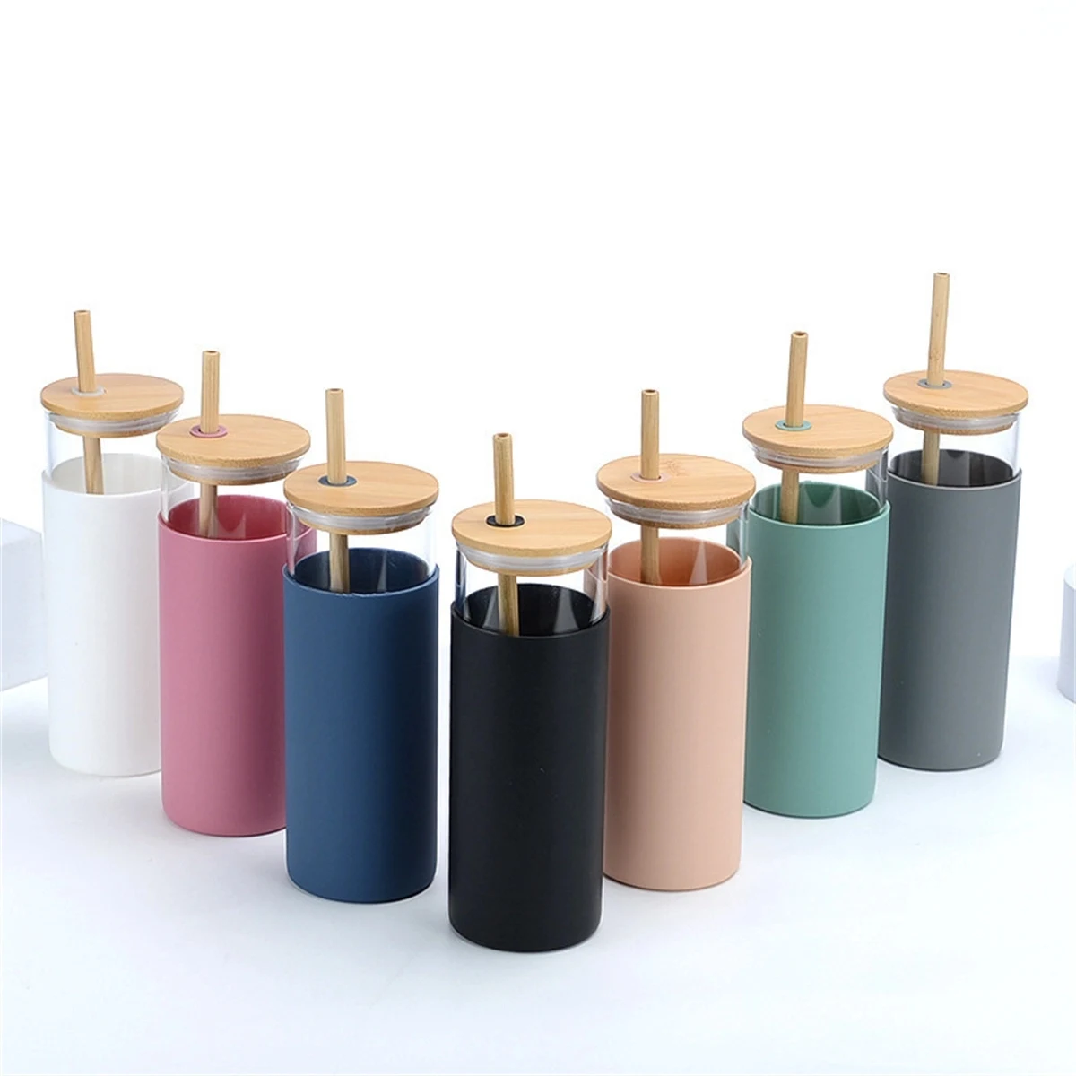 17 Oz Glasstumblers With Silicone Protective Sleeve 1