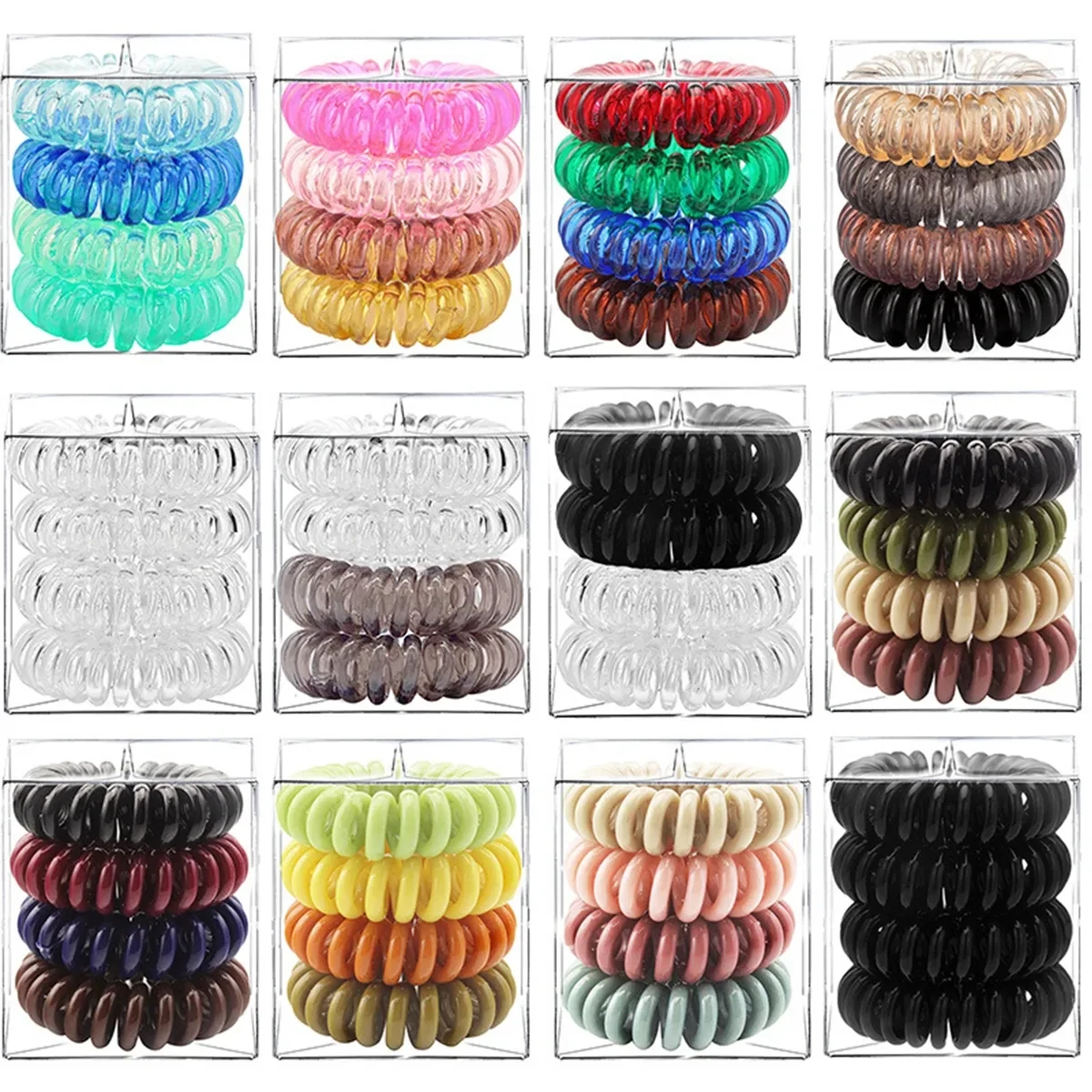 Spiral Phone Cord Hair Ties 1