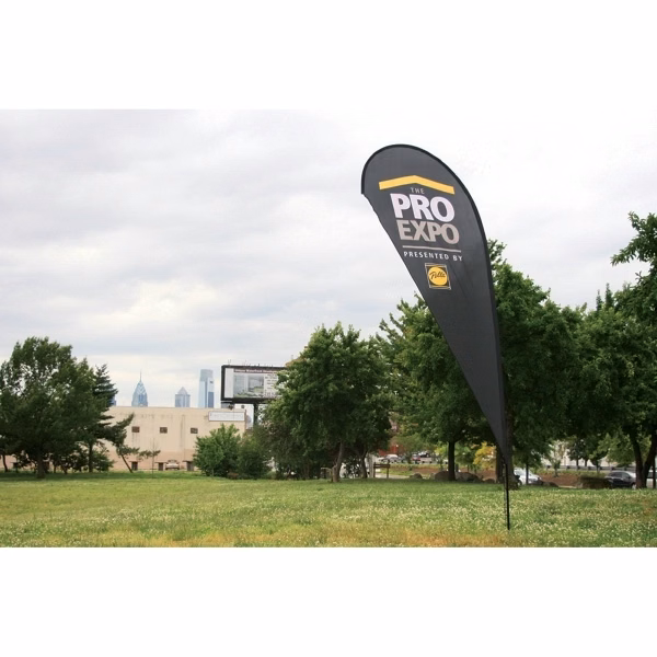 Custom Screen Sublimation Teardrop Flags 8.5' x 3.5'