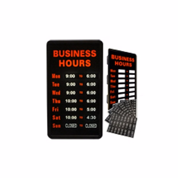 12" x 22" Business Hours Sign  Simulated Neon Sign
