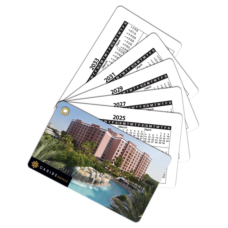 Calendar Card, Multi-Year Packet with Eyelet. 2, 4 or 6 pages 1
