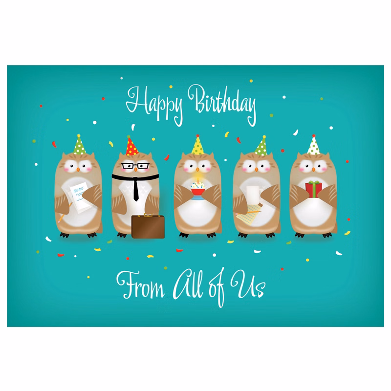 Office Party Birthday Cards
