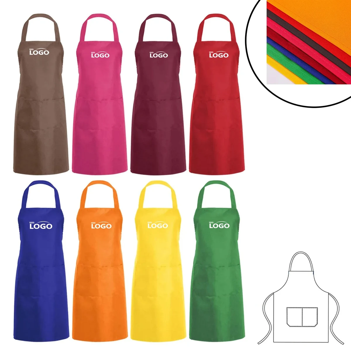 Kitchen Cooking Bib Apron 1