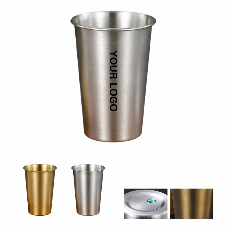 Compact Stainless Steel Glass for Wine and Soda