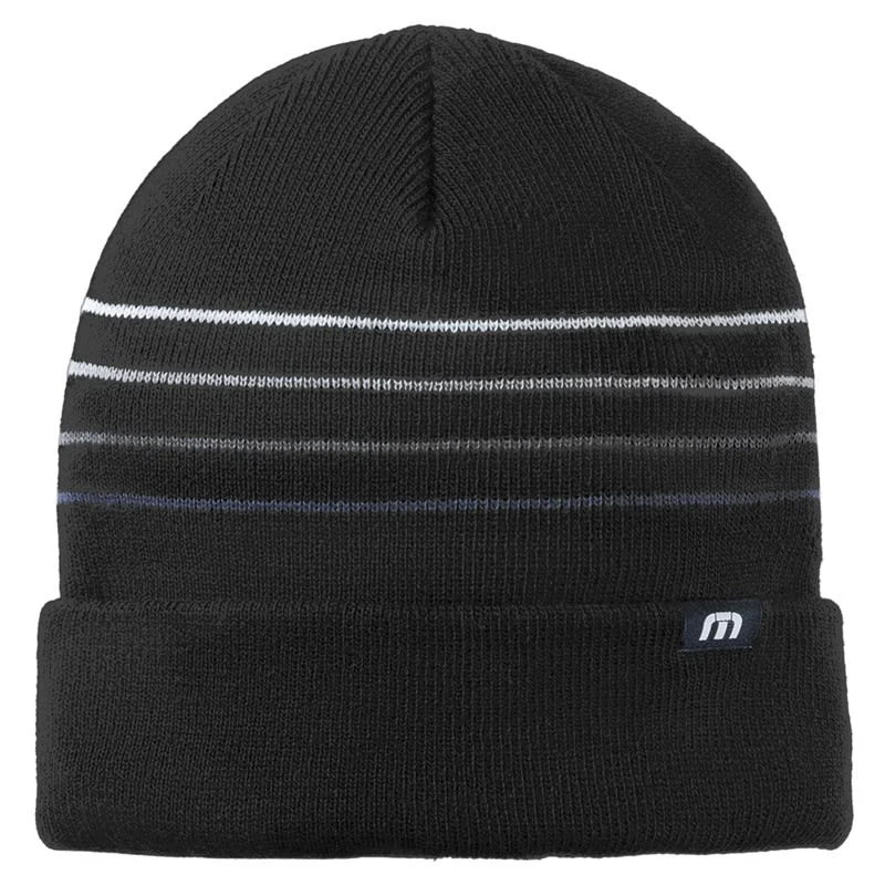 TravisMathew Striped Cuffed Beanie 1