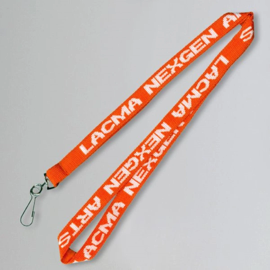 Custom Printed Woven Lanyard with Deluxe Metal Hook 1