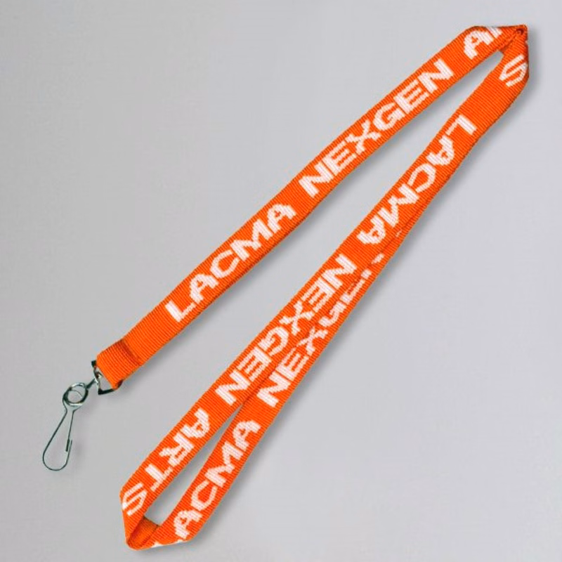 Custom Printed Woven Lanyard with Deluxe Metal Hook