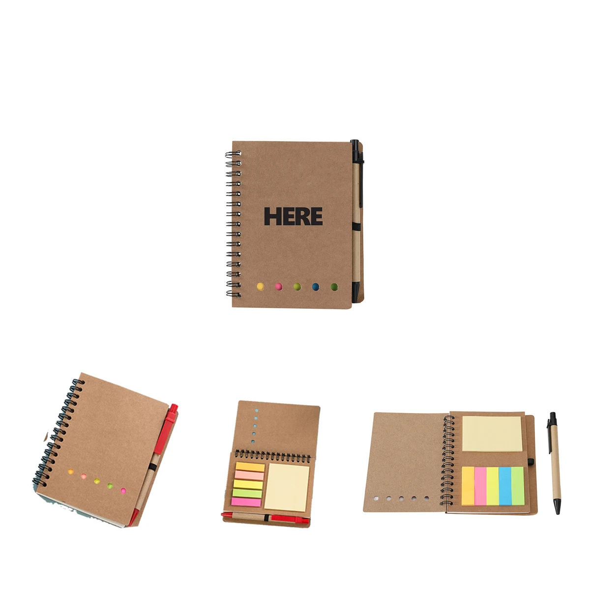 Spiral Notebook Steno Pads Lined Notepad with Pen 1