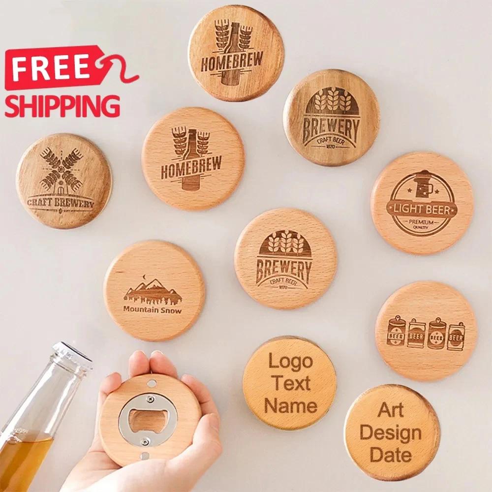 Wooden Magnetic Bottle Opener 1