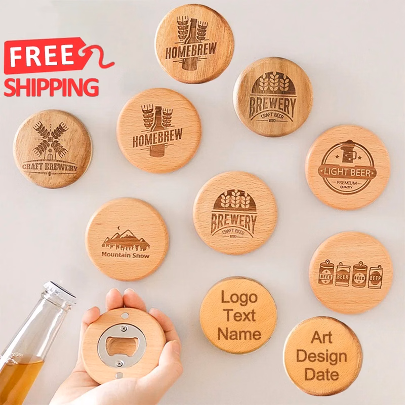 Wooden Magnetic Bottle Opener