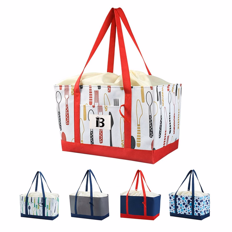 Large Capacity Portable Drawstring Cooler Insulated Bag
