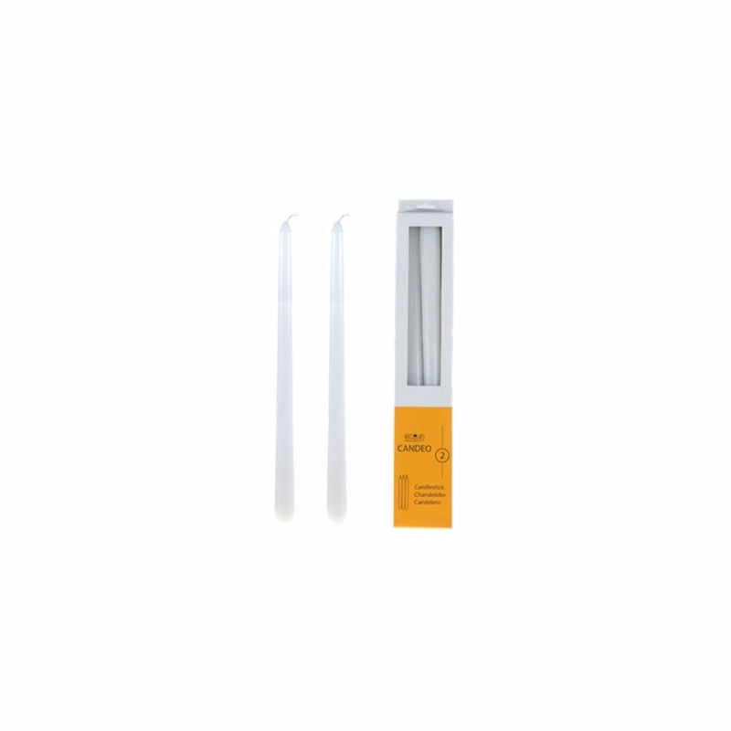 12" Taper Candles - Unscented White 2 Pieces